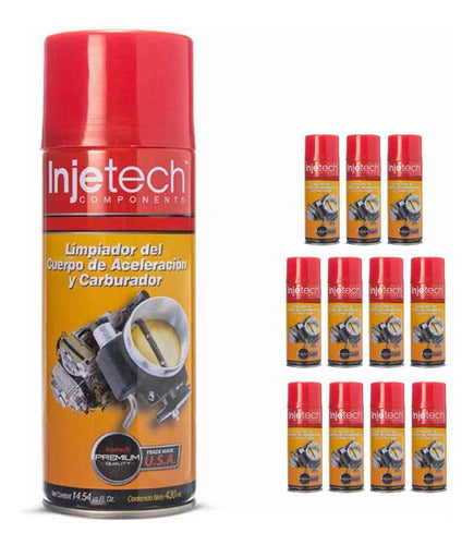 12pzs Liquido Limpiador Cuerpo De Aceleracion Y Carburador