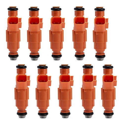 10pzs Inyector Gasolina Para Ford F250 Sd 6.8 2000 2001 2002