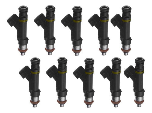 10pzs Inyector Gasolina Para Ford F250 Sd 6.8 2003 2004